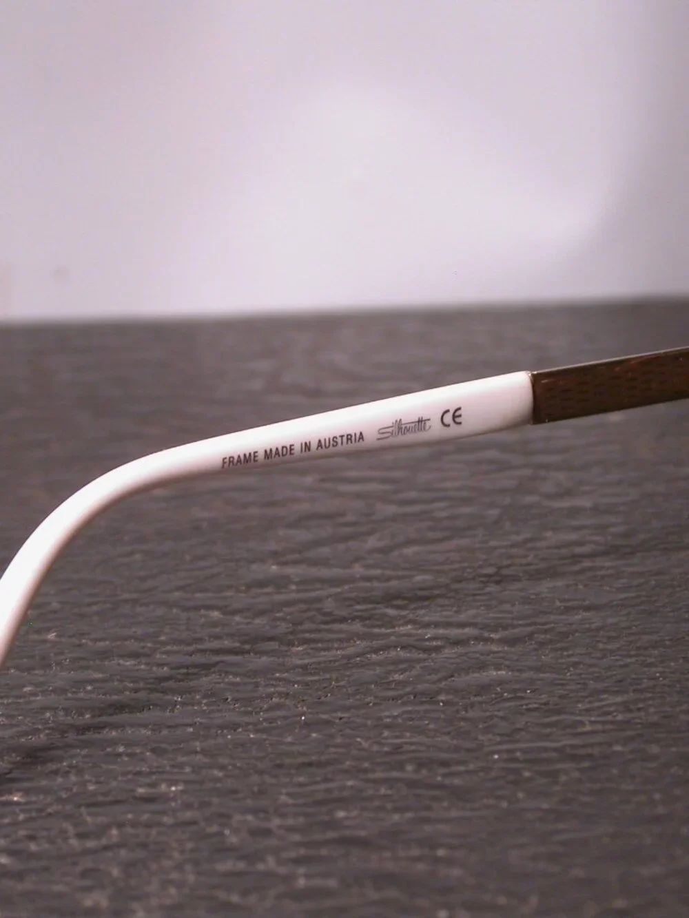 Silhouette Titan Frameless White and Gold Eyeglasses Made in Austria